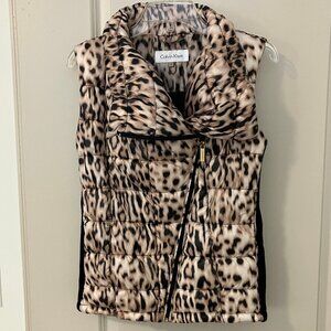 Calvin Klein Cheetah Print Puffer Vest